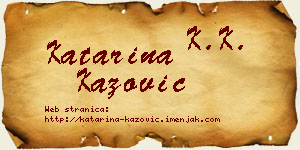 Katarina Kažović vizit kartica